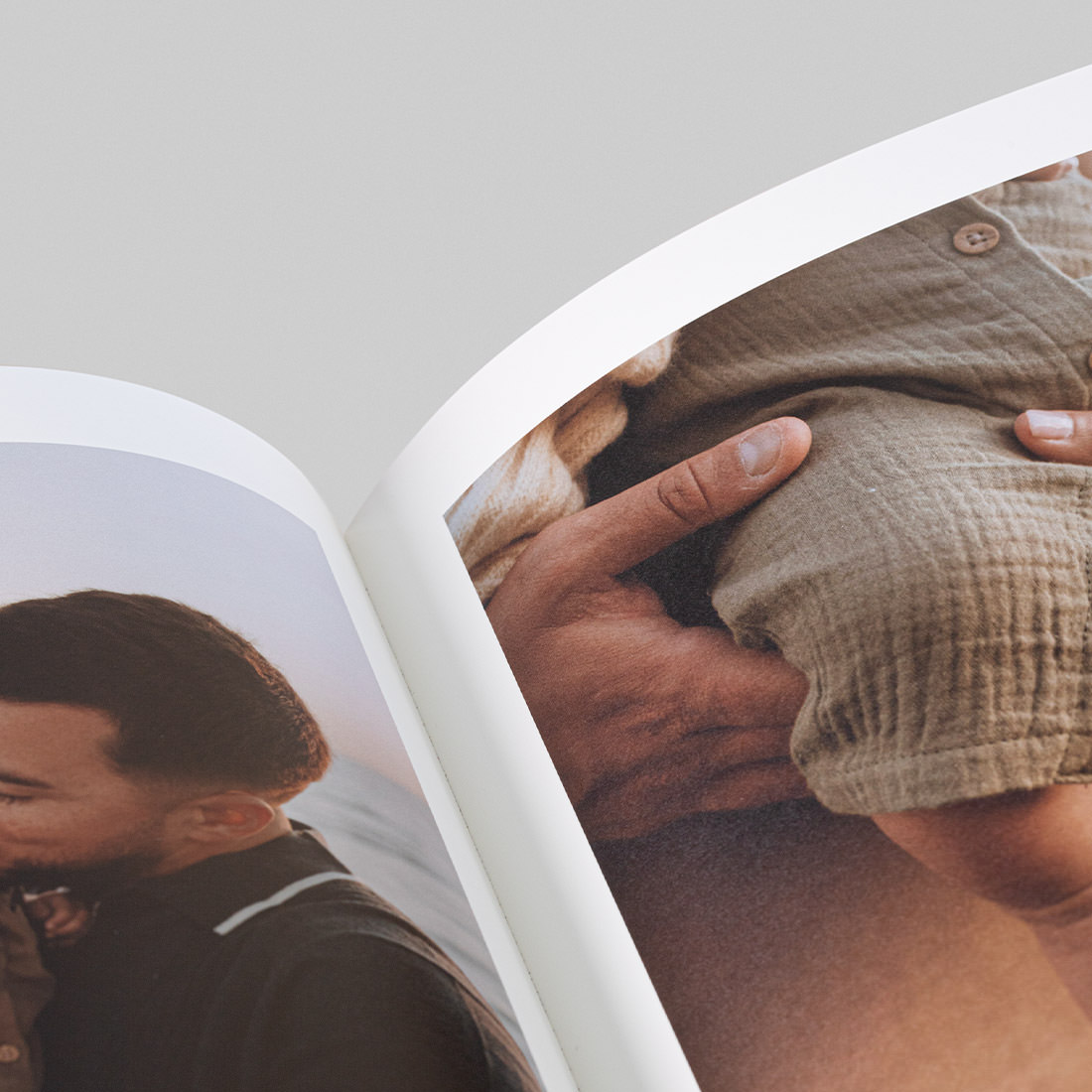 Close up of Matt White Baby Magazine paper in detail