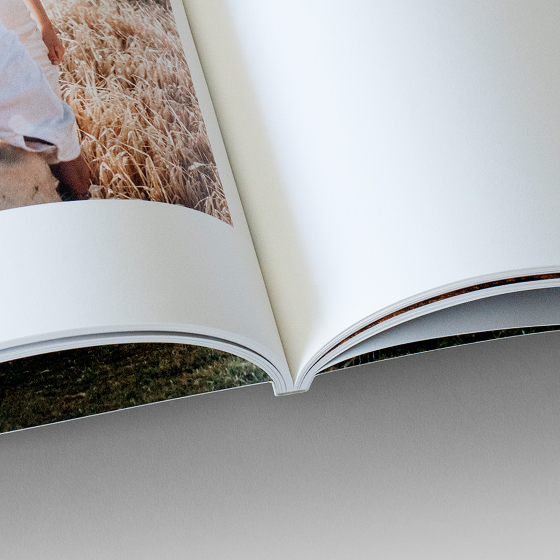 Close up of PUR bound magazine