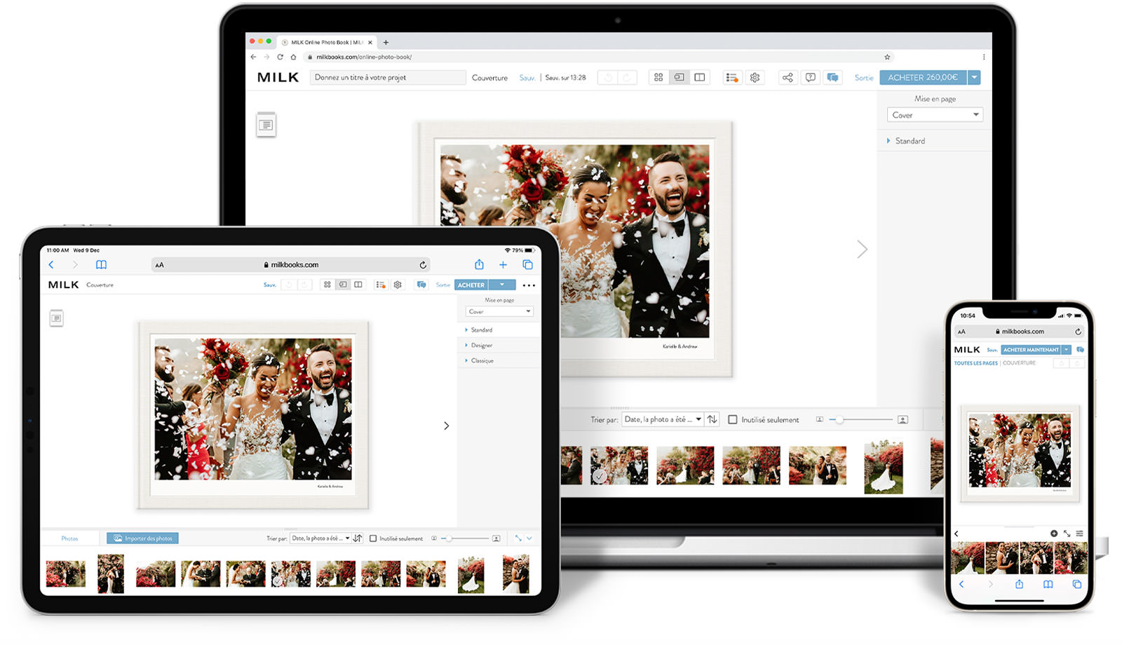 Design Studio sur ordinateur portable, tablette et mobile