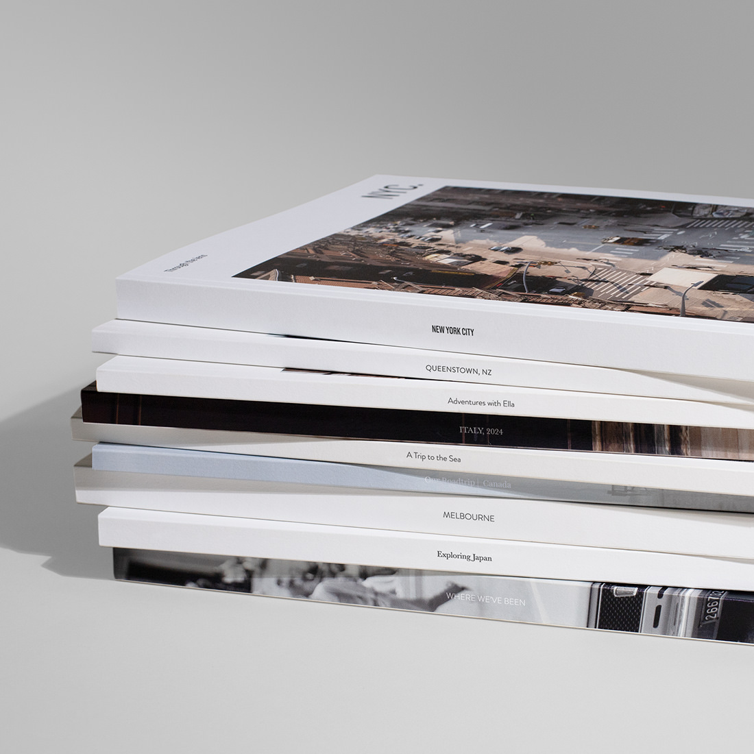 Stack of Travel Magazines showing titles on the spine