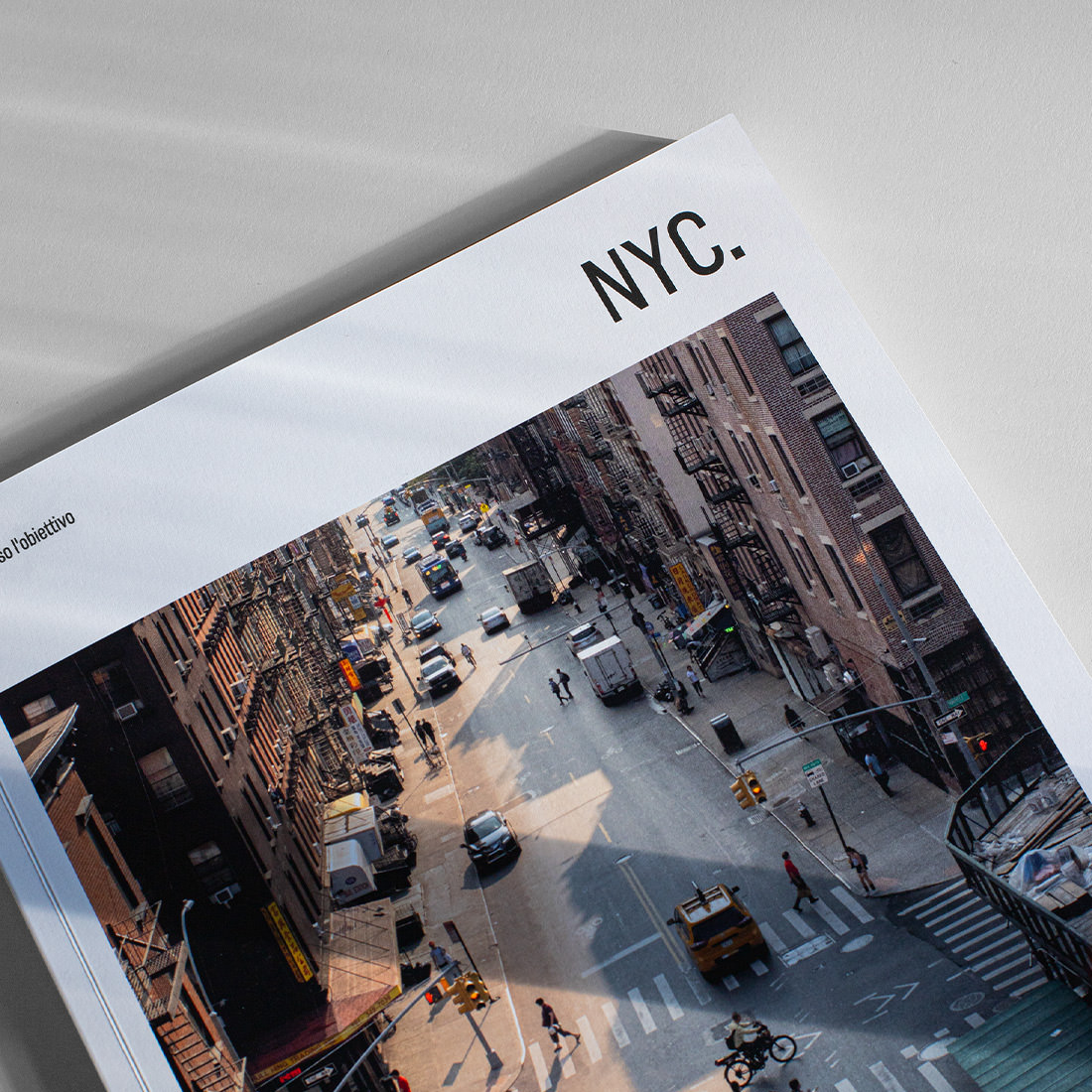 Travel Magazine close up showing Matt White paper in detail